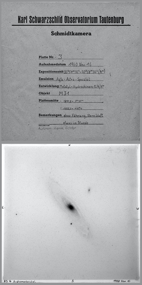 Fotoplatte Andromeda Nebel TLS