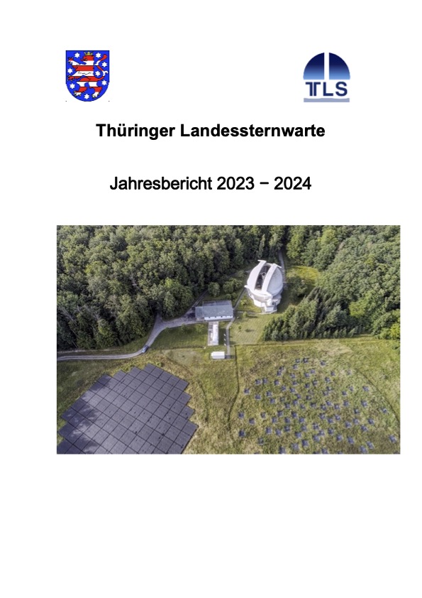 Titel Jahresbericht 2023 2024 Thüringer Landessternwarte Kopie